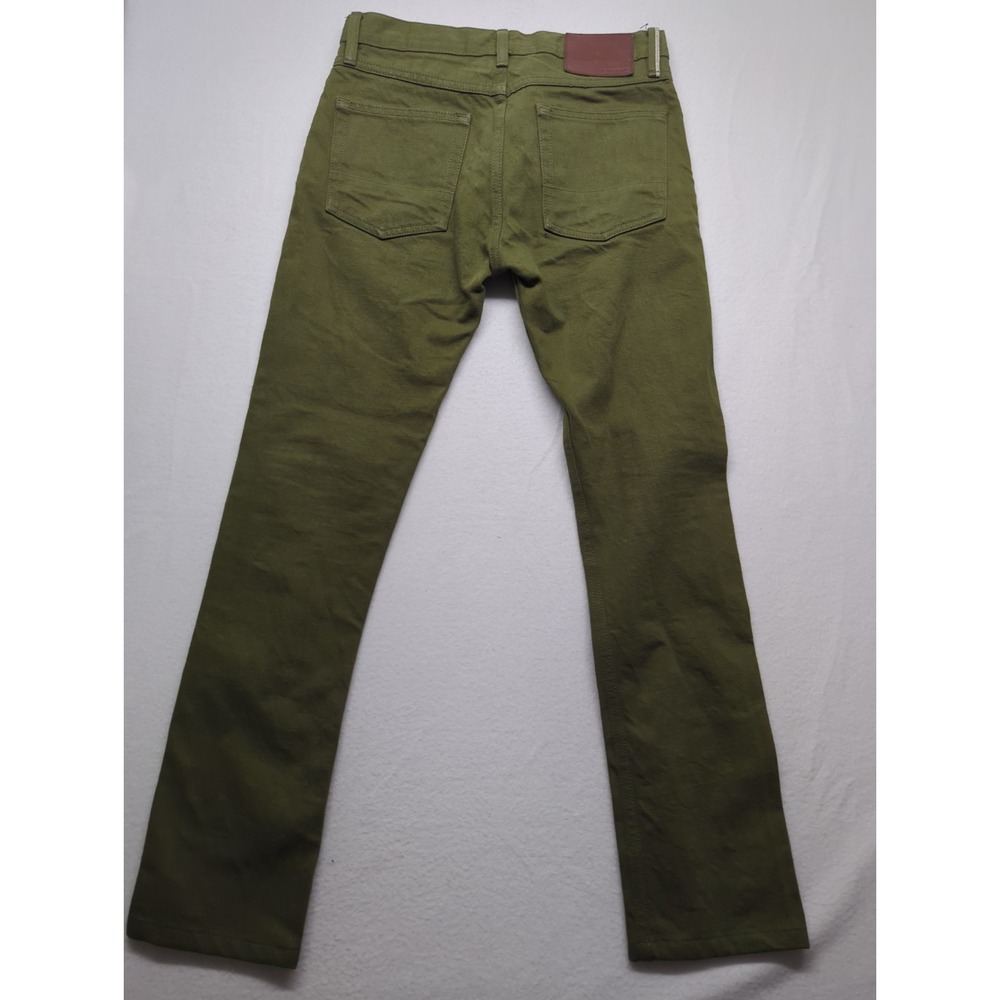 Gustin Jeans Mens 30x30 Military Green Slim Skinny Tapered Selvedge Denim - Picture 7 of 11